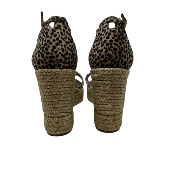 Stuart Weitzman Floria Wedge Platform Espadrille Sandals Leopard Print US 8.5 - Picture 7 of 14